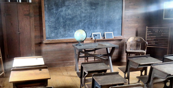 an old school classroom