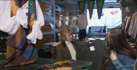 two women in a clothes shop