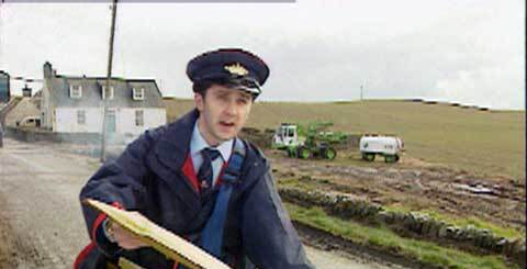 a postman on a bike